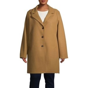 plus size wool camel coat